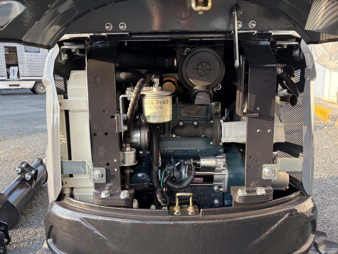 JHM14K mini excavator Kubota engine bay