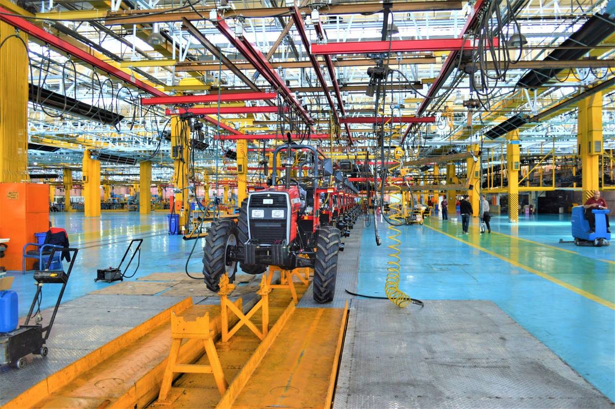 Tractor assembly line at the Xinghang factory